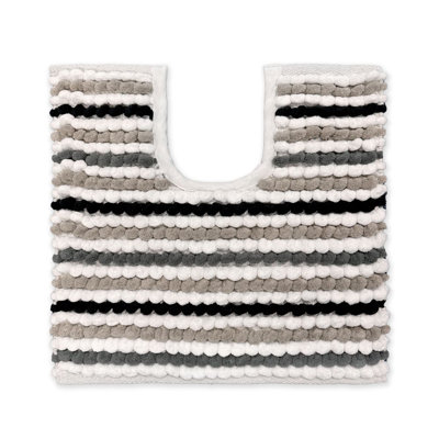 Mikayel Striped Chunky Bobble Pedestal Mat
