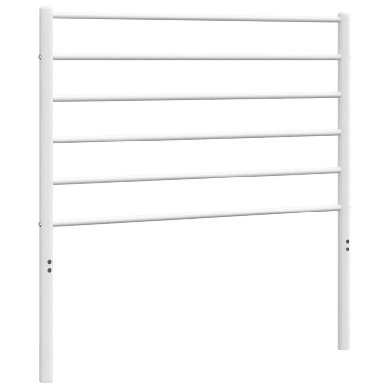 Durable Metal Headboard, Modern Style, 39.4", White