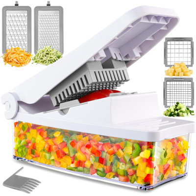 Vegetable Chopper, Onion Chopper Pro Food Chopper, Kitchen Vegetable Slicer Dicer Cutter Grater, Veggie Chopper With Container For Salad Onion Potato