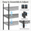 Étagère en métal robuste à 5 niveaux Étagère de rangement polyvalente en métal Capacité de 1650 lb Tablettes de rangement en fer-733482632