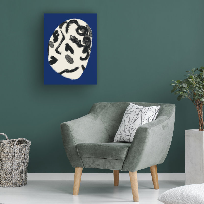 «Little Dean Lady», art sur toile bleue, H 24 po x l 32 po