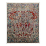 Handmade Cotton and Silk Oriental Area Rug