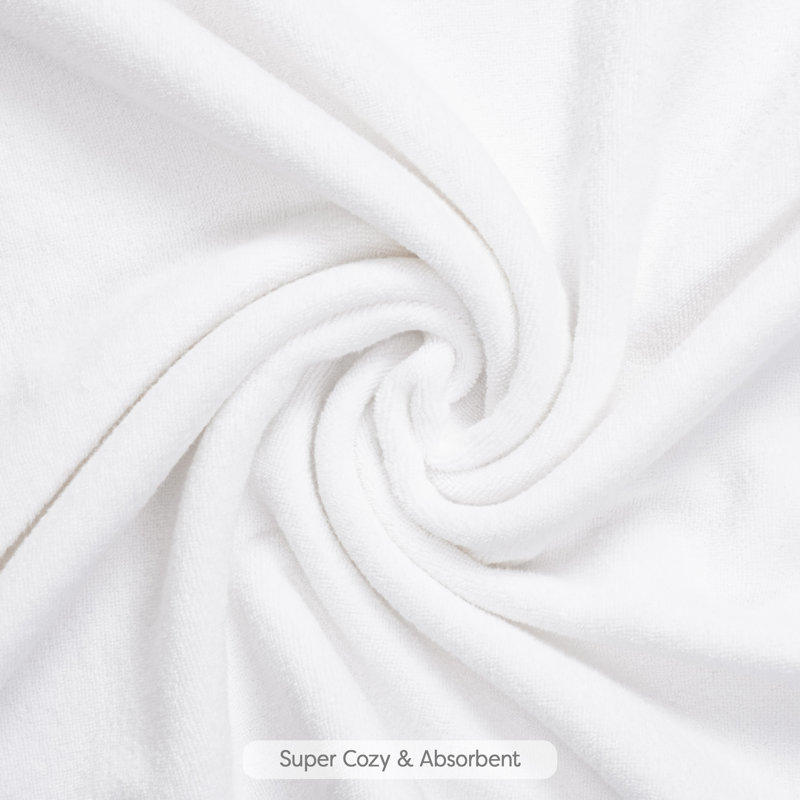 Serviettes de bain 100% coton, Blanc