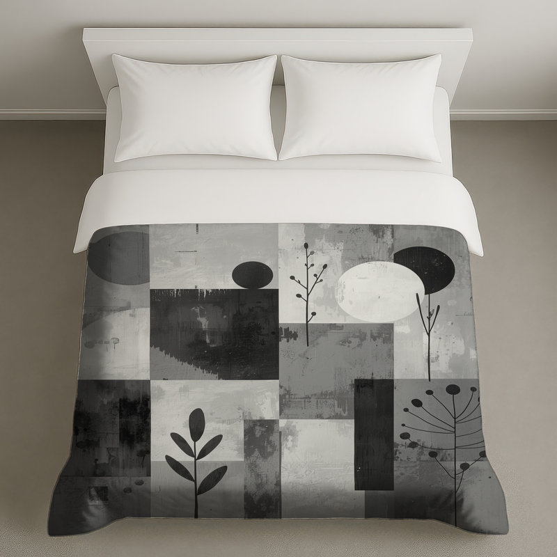 Geometric Botanical Abstract Duvet Covers, Twin