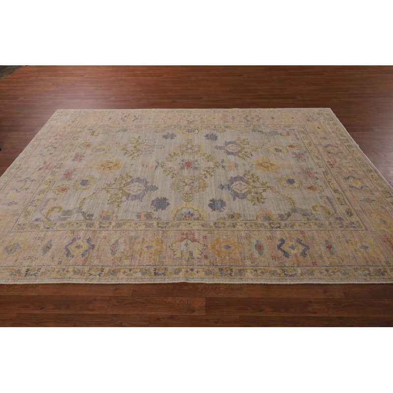 Earth Tone Oushak Vegetable Dye Rug 6x9