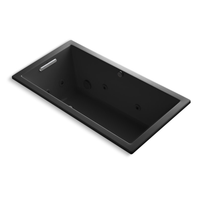 Baignoire tourbillon 60 po x 32 po Underscore, Noir