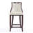 Emperor Traditional Vegan Leather Upholstered Beech Wood Bar Stool in Pearl White-90541464