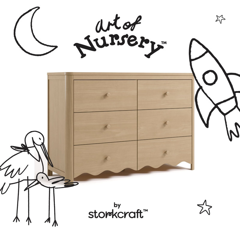 Casablanca 6-Drawer Double Dresser, Driftwood