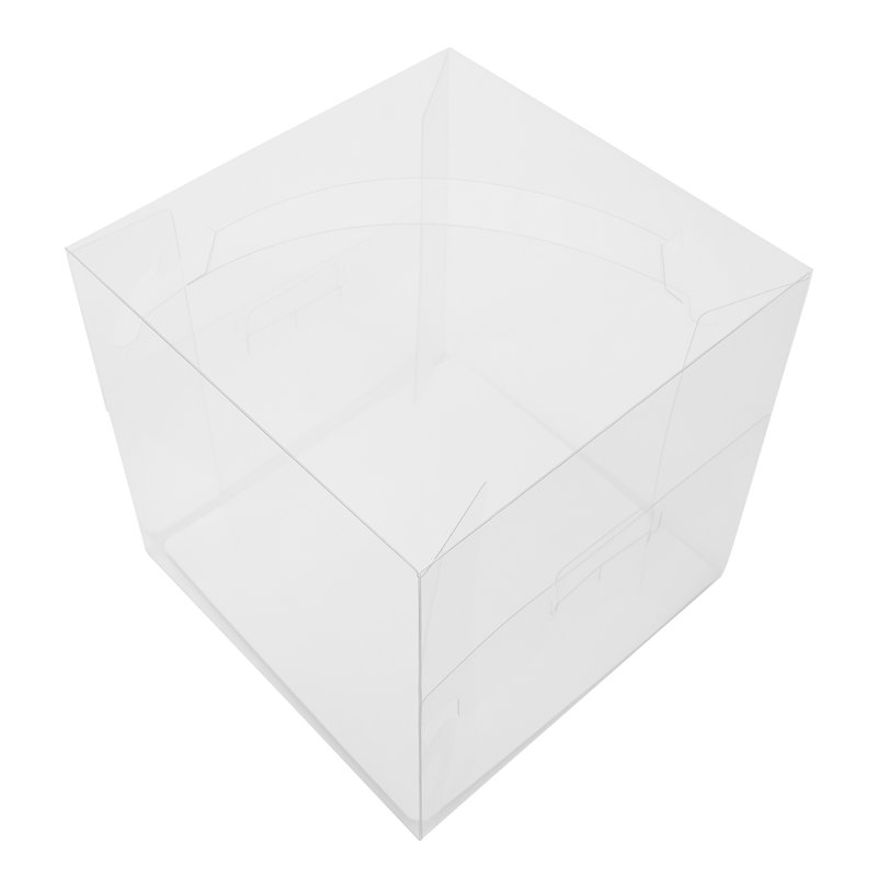 50 Pcs Clear Cake Boxes Square Clear Cake Boxes Cake Carrier With Handle