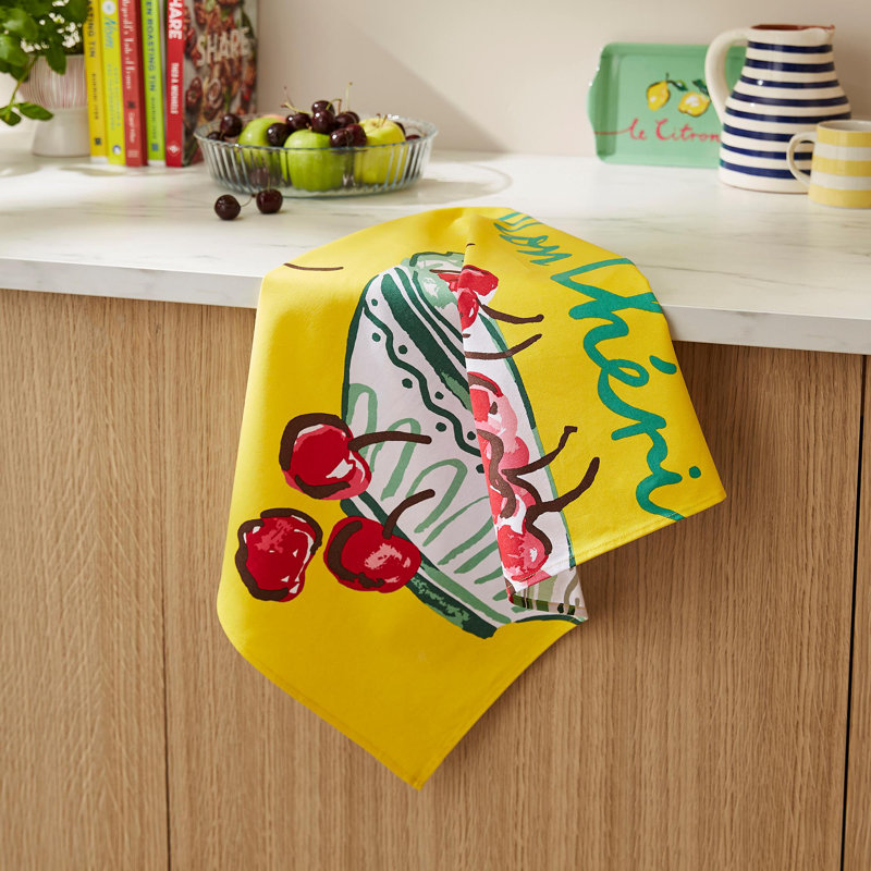 Summer Fruits Floral Tea Towel Kitchen Towel