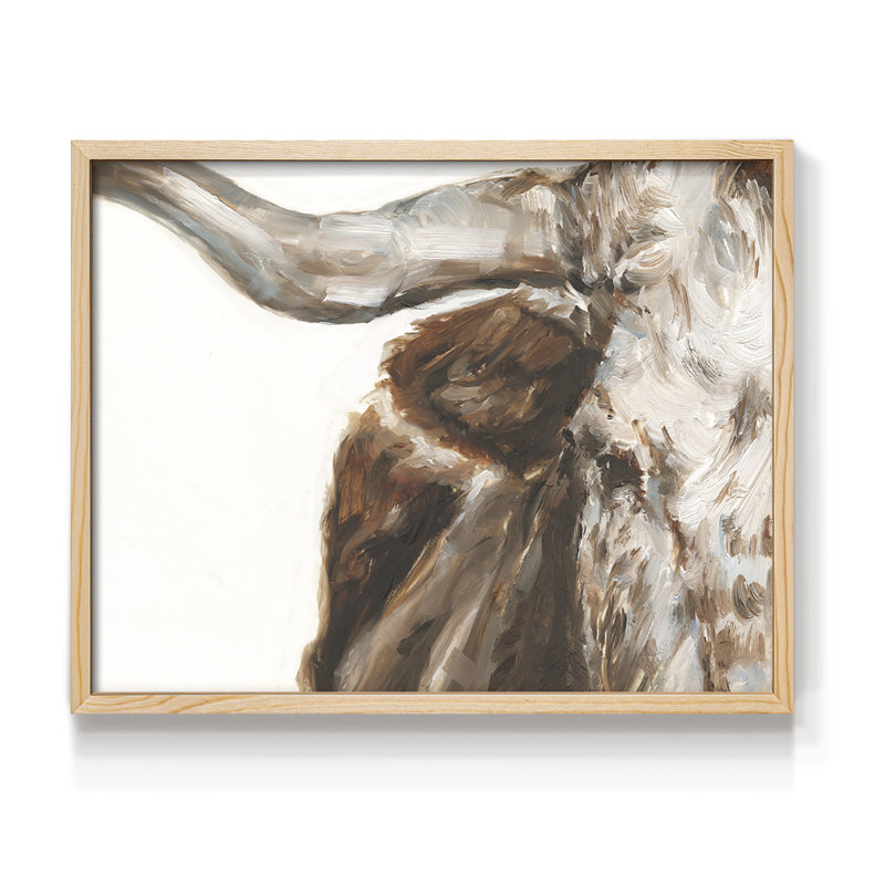 Steer transparent I - impression encadrée - réarmable, H 11 po x l 14 po, Naturel