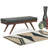 Pierce 48"W Mid-Century Modern Button Tufted Ottoman Bench with Solid Wood Frame-1246339461