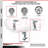 4-Piece Semi Steel Caster Set