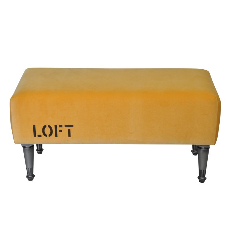 Loft Upholstered Bench, Yellow