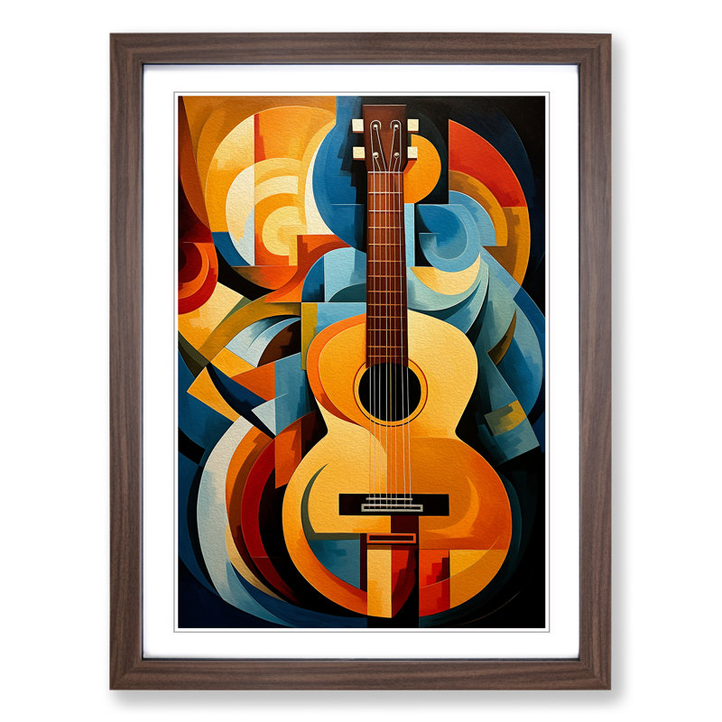 Guitar Cubism No.2 - Framed Print