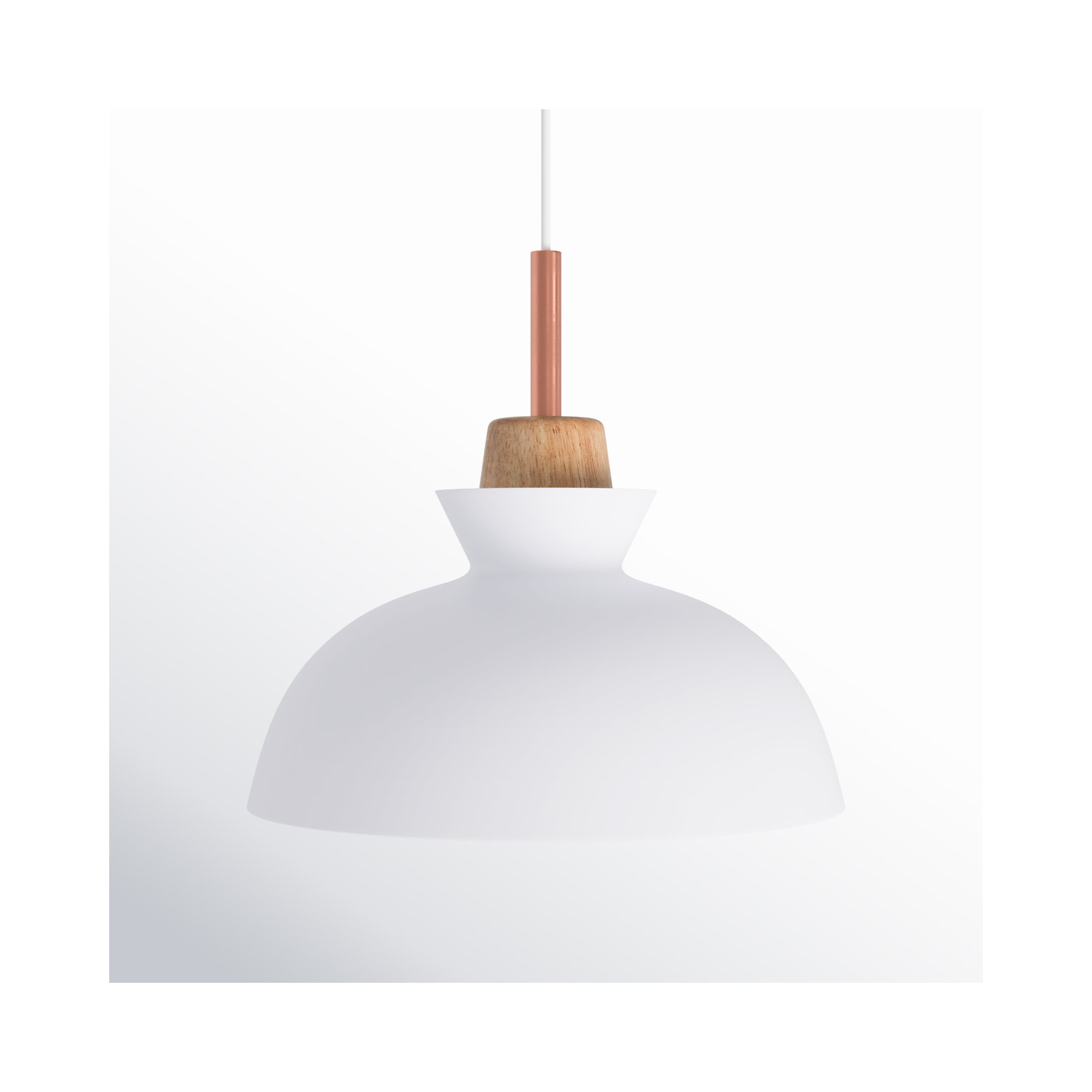 Ozma Single Light Dimmable Pendant, White