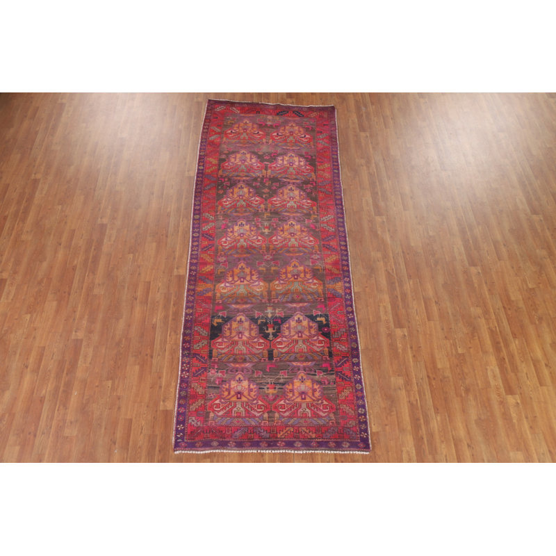 All-Over Wool Traditional  Runner Rug 4x11