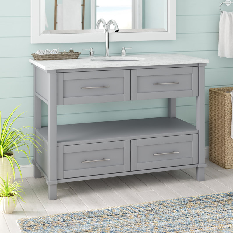 Ensemble de meuble-lavabo simple 48 po Audrit, Gris