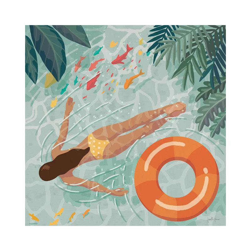 Beach Babes IV, H 12 po x l 12 po x P 0,75 po
