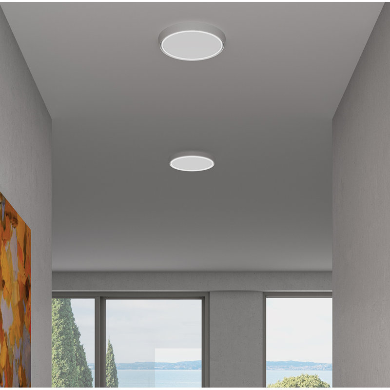 Doucette Acrylic LED Flush Mount, White