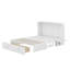 Grand lit escamotable mobile avec tiroir et petites tablettes