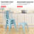 Metal Dining Chairs Set of 4 Indoor Outdoor Patio 18 Inch Seat Height Restaurant Stackable 330LBS Weight Capacity Kitchen Side Bar Chairs-134487333