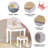 Freniland - Princess Pretend Play Vanity Set with Chair - White Kids Dressing Table for 3 years+