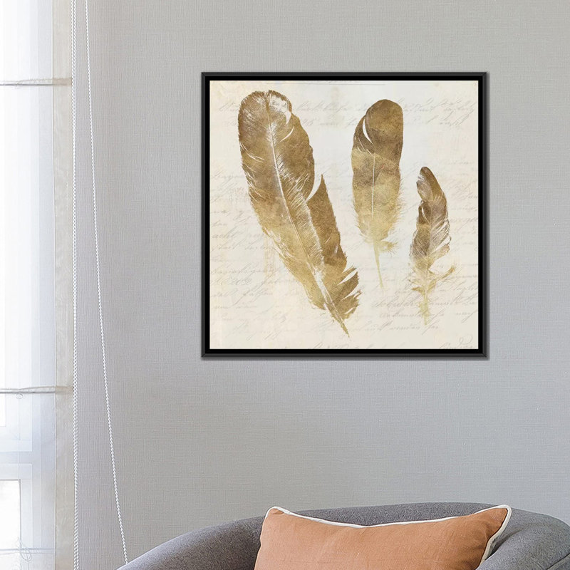« plumes mouse i », impression sur toile, H 18 po x l 18 po x P 1,5 po, Toile avec cadre noir, Pas de tapis