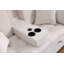 Causeuse-lit convertible en tissu avec console rabattable