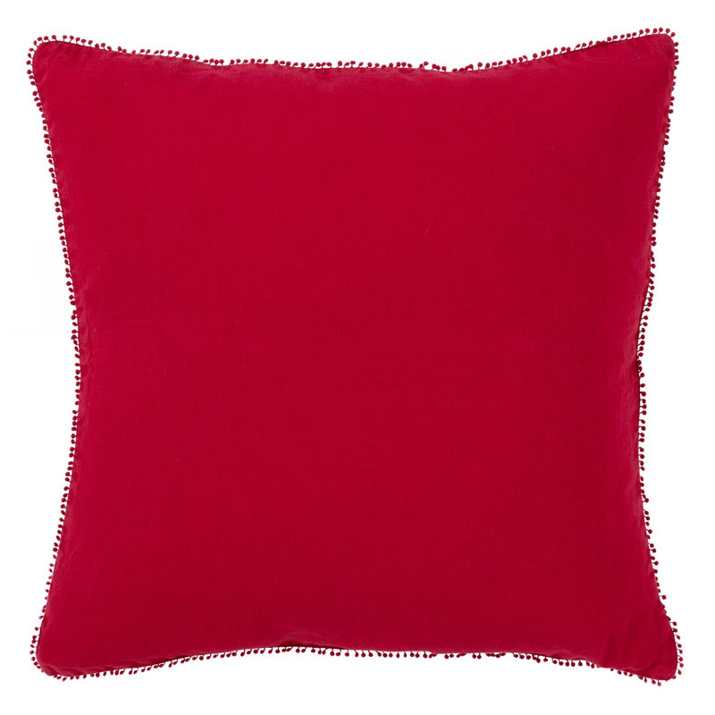 Coussin en lin Garter, Rouge