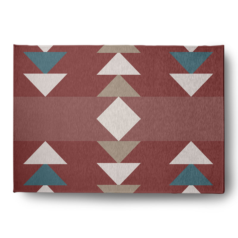 Chenille Geometric Indoor Rug, Rectangle 5' x 7'