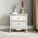 2-drawer bedside table with wooden legs and Lundgren load space