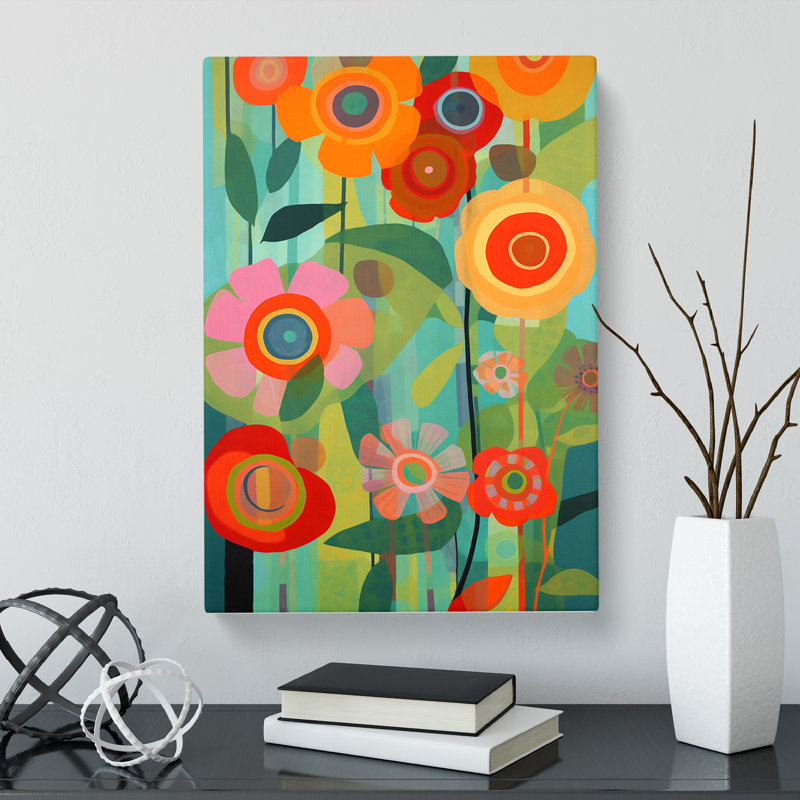 CAN-V0523-2631X Unique Floral - Wrapped Canvas Print, 50cm H x 35cm W x 3cm D