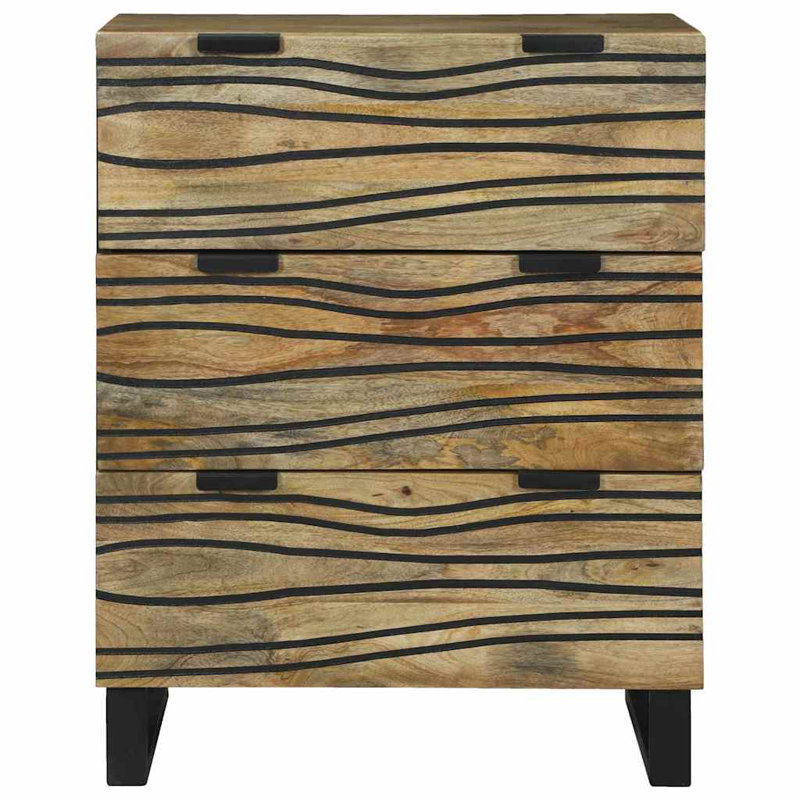 60cm Solid Wood Sideboard, Brown