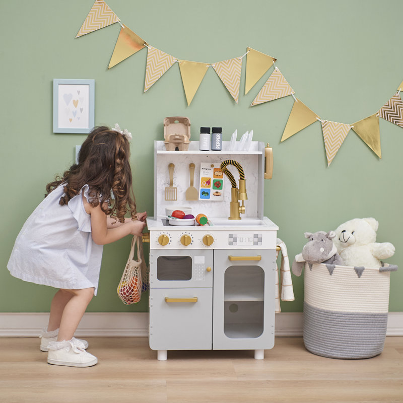 Teamson Kids Little Chef Memphis Play Kitchen, Gray