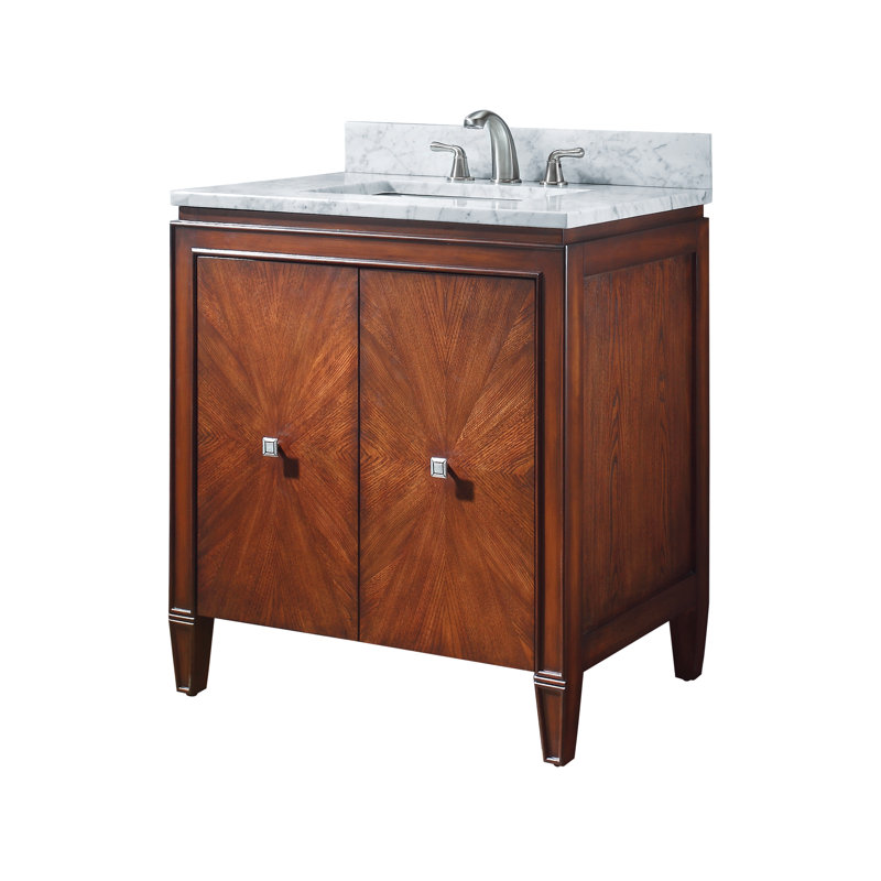 Brentwood 31" Single Bathroom Vanity Set, Carrera White