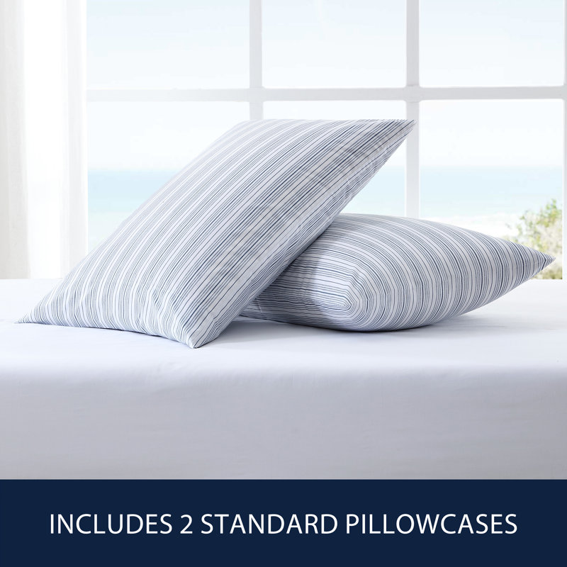 Gray Cotton Percale Standard Pillowcase Set