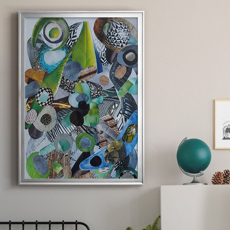 Verre Siesta Beach par Coco Good Print, H 24,5 po x l 18,5 po x P 1 po, Argent