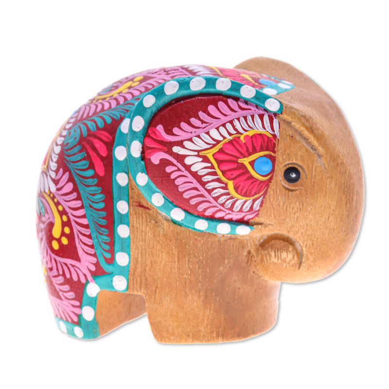 Novica Handmade Tiny Beloved Wood Figurine
