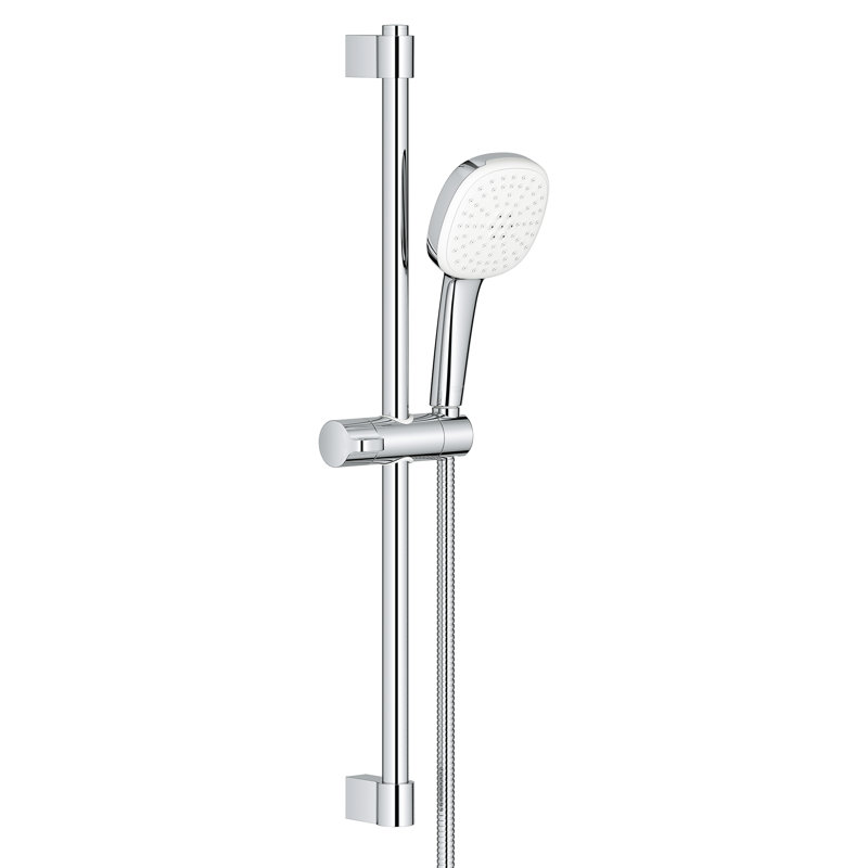 Ensemble de rail de douche carré 24 po Tempesta 110, 2 jets, Chrome ciel étoilé