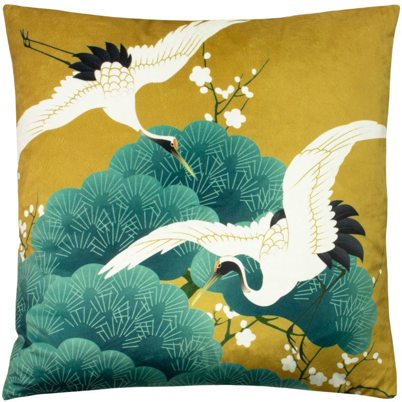 Cover Abstract Gold Square Scatter Cushion, Feather
