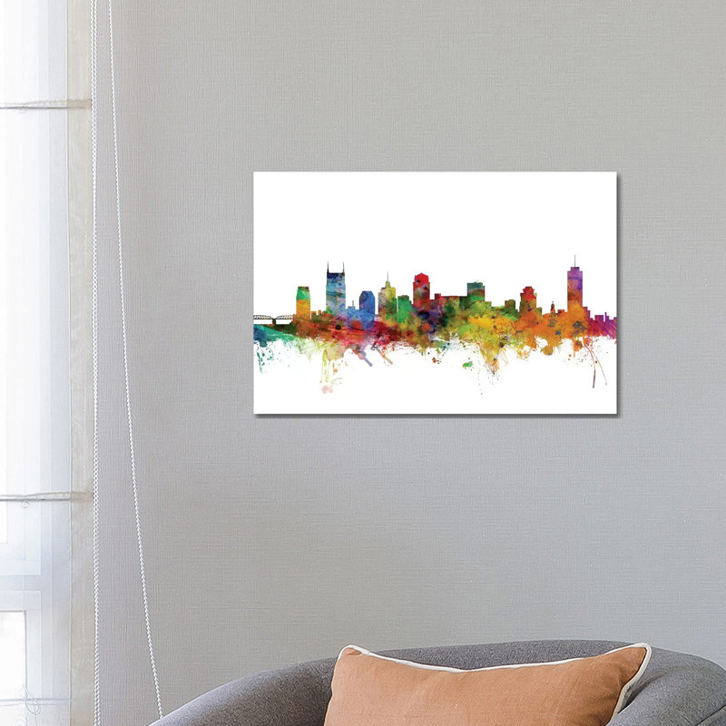 Nashville, Tennessee Skyline by Michael Tompsett - Wrapped Canvas Gallery-Wrapped Canvas Giclée