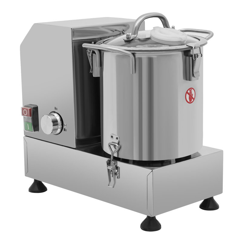 Hachoir à légumes 1200W commercial - Robot culinaire électrique avec bol en acier inoxydable de 6 L pour la cuisine