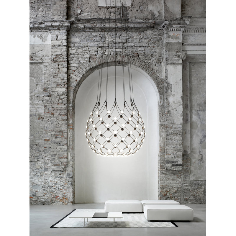 Mesh 1 - Light Unique Global LED Chandelier, 227.4" H x 39.4" W x 39.4" D