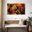 Portrait abstrait sur toile, ensemble de 3 pièces-331717818