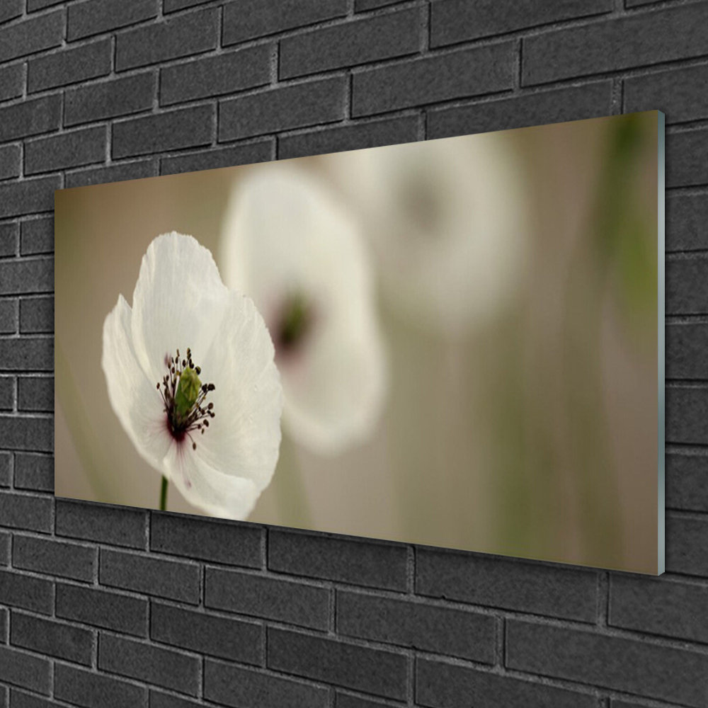 Glasbild Blume Floral