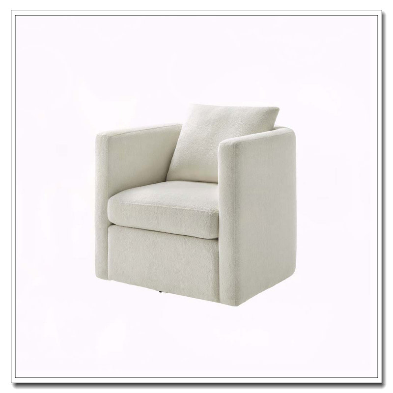 Fauteuil demi-tonneau Sutton, Ivoire ivoire