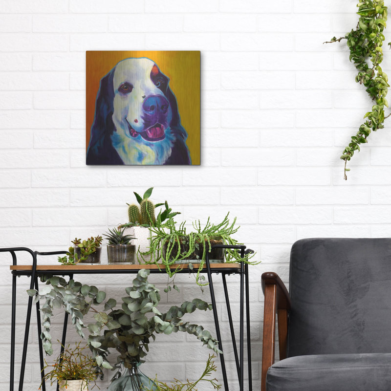 «Bernese Mountain Dog - Zeke 2» par Dawg Painter, H 12 po x l 12 po