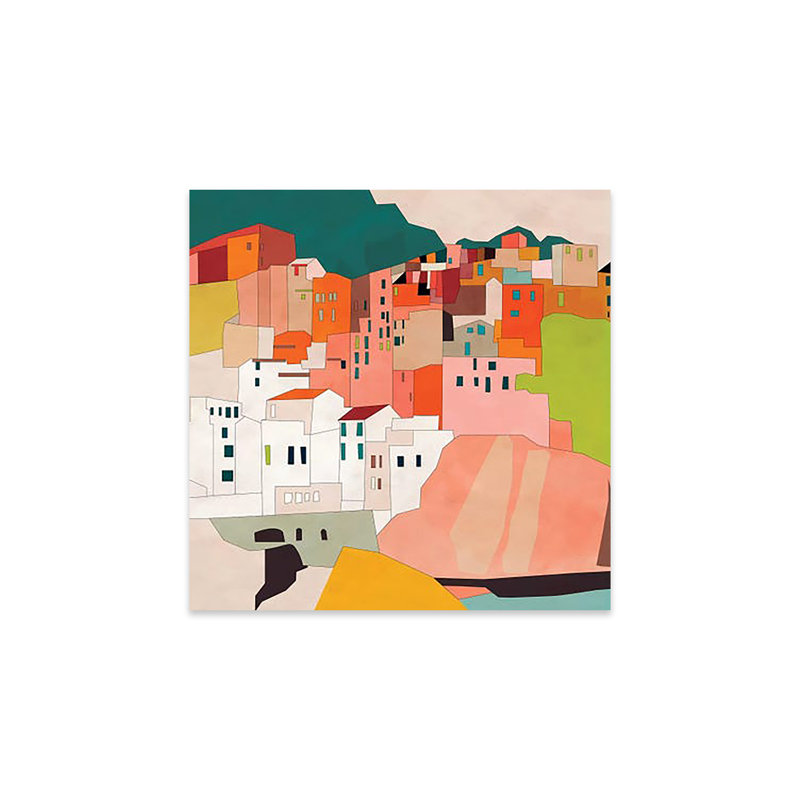 Cinque Terre, reproduction sur verre acrylique, H 24 po x l 24 po x P 0,25 po