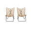 Chaise moderne 2 - chaises d'extérieur brunes 2 pièces, météo